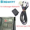 High Quality Car USB Charger QC3.0 PD Quick Charge Socket Auto Phone Charging Adapter Button For Volkswagen MultivanT5 2008-2015