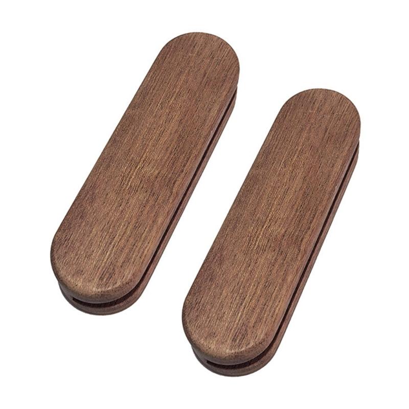 2pcs Baking Tray Handle Solid Wood Pans Insulated Handle BBQ Plate Handle for Baking Trays