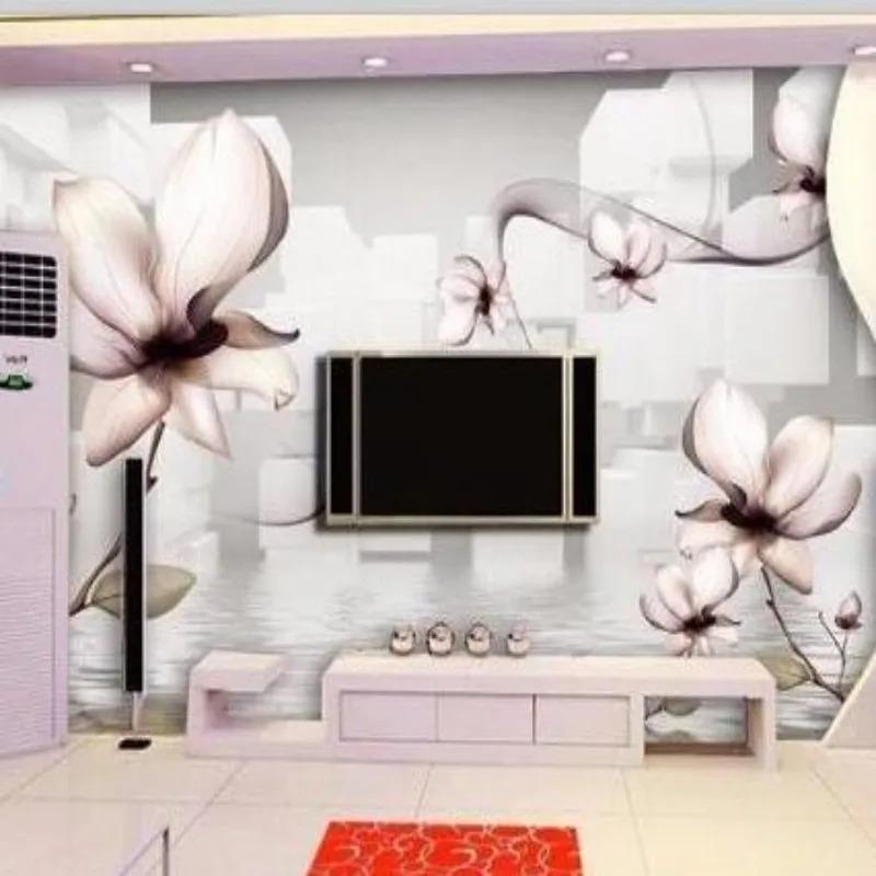 

Modern Flower Wallpaper Jewelry Flower Soft Package Mural Home Decor Living Room Bedroom Mural 3d Wallpaper 200 cm(W) x 140 cm(H)