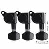 6 Pieces Metal+Plastic Guitar Tuning Pegs 3L3R Configuration Guitar Tuning Keys  For  Guitar