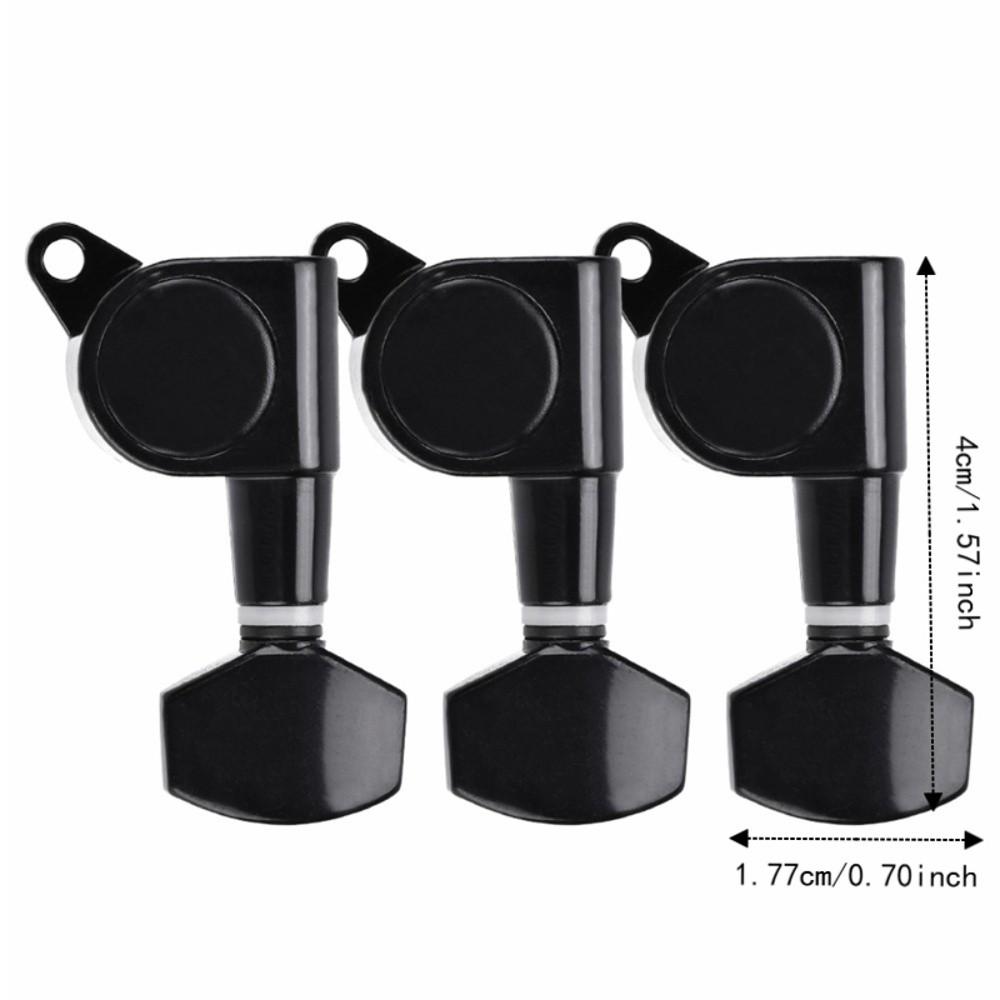 6 Pieces Metal+Plastic Guitar Tuning Pegs 3L3R Configuration Guitar Tuning Keys For Guitar