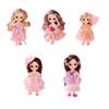 17cm Cartoon Doll Showcase Vinyl Ornament Moveable Joint Long Hair Party Atmospheres Decoration Sitting Kids Toy DIY