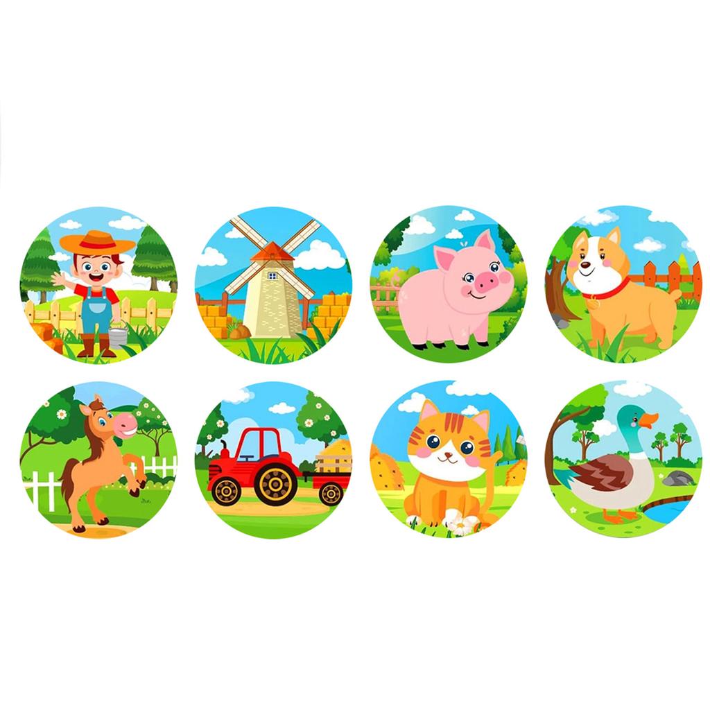 100-500Pcs Cartoon Farm Animal Stickers Diy Gift Handmade Scrapbooking Stationery Sticker Gift Decoration Label