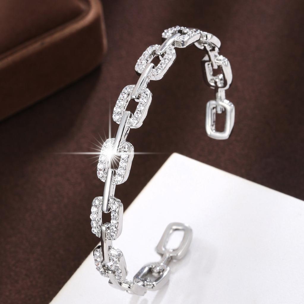 Women's Square Chain Open Micro Bracelet Internet Celebrity Accessories Bracelet