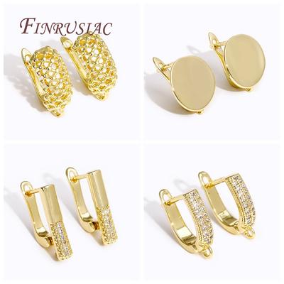 Earring Hooks Shvenzy Accessories 18K Real Gold Plated Basic Earwires Fasteners For DIY Fashion Women Earrings Making Findings