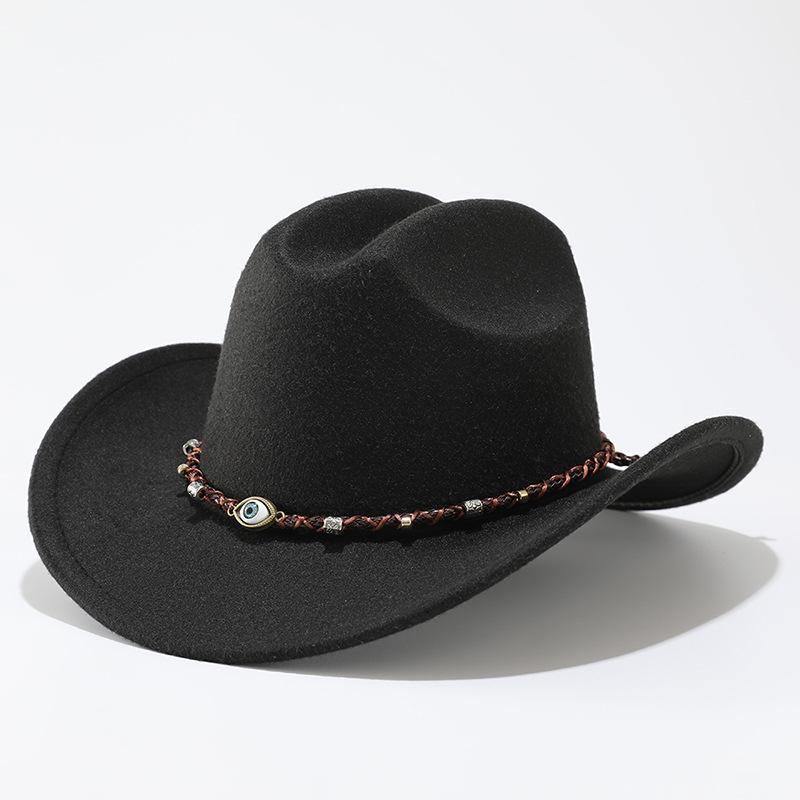 Men's and women's outdoor ethnic wind sun protection travel windproof sun hat big brim top hat knight hat western cowboy hat
