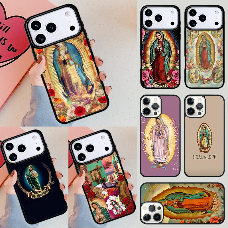 Guadalupe San Judas Phone Case For Apple iPhone 17 Air 16E 15 14 Plus 13 12 11 Pro Max Mini Funda Cover