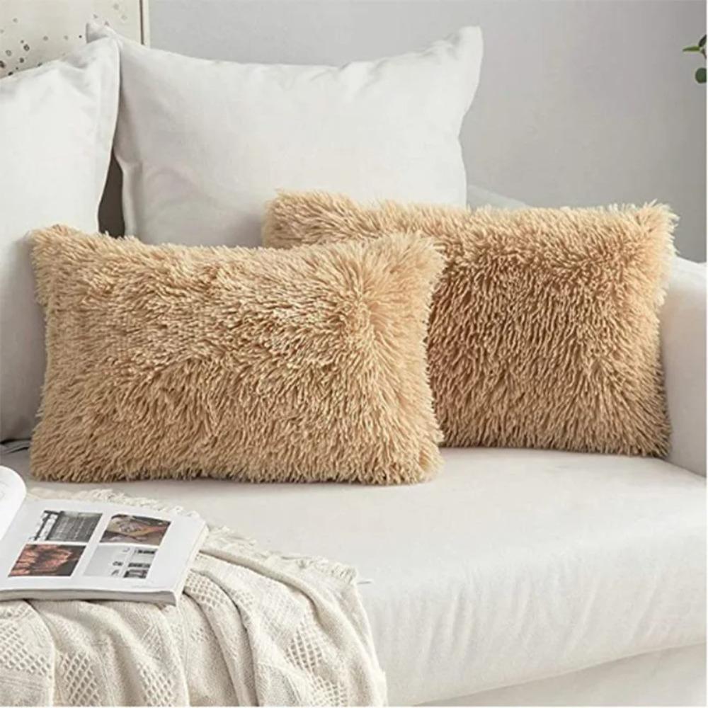 Rectangular Shape Crystal Plush Pillow Plush Mink Plush Pillow Nordic Pillowcase  Living Room