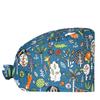 new Cotton Section for Man and woman Scrubs Caps Hospital Medical Hats Black Printing Elastic Tieback Design and Pet Medical Hat