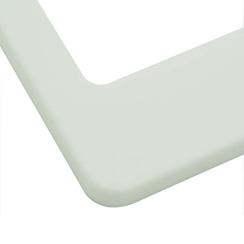 [New Regulation Compliant] White, Matte White License Plate Frames for DIY Customization, Sticker and Emblem Application (Set of 2)