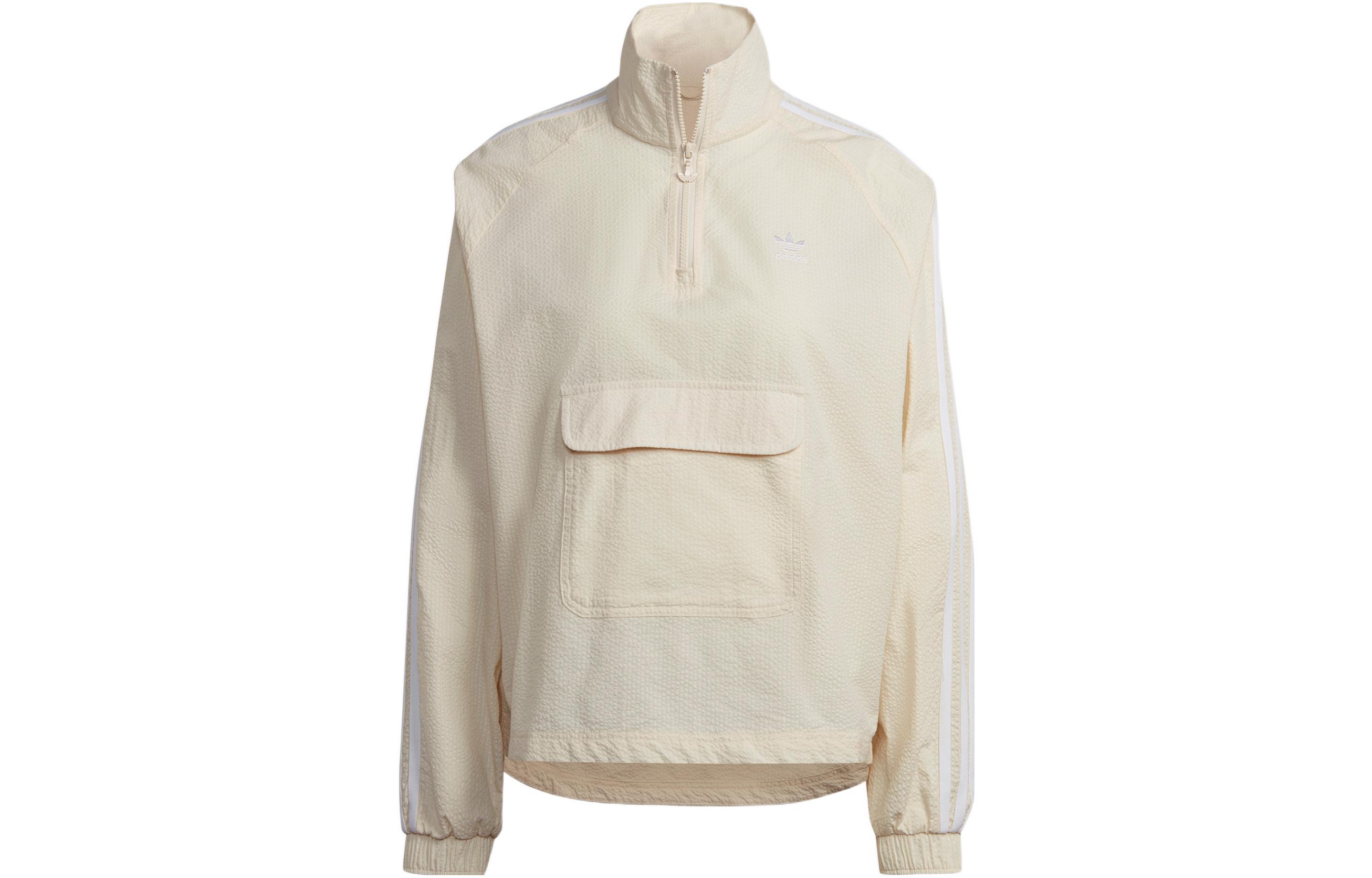 Adidas Originals Jackets Women s Ecru Stand Collar Moderate Other HL9311 S-M
