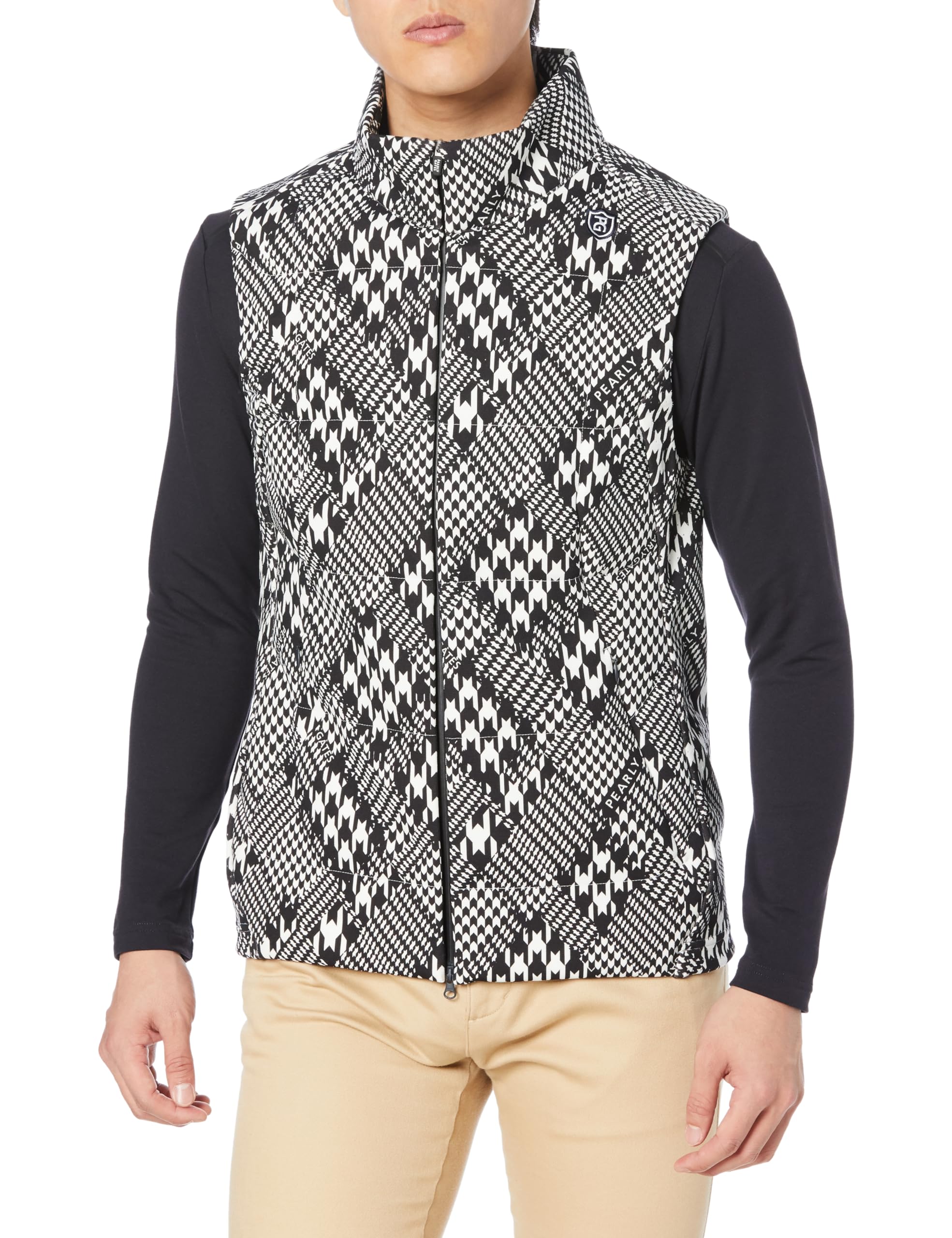 

Fabric Vest TEXBRID 20G Cardboard JQ Houndstooth Pattern x Dark Navy 4 [Pearly Gates] Men s / 053-3258901 031_White [M]