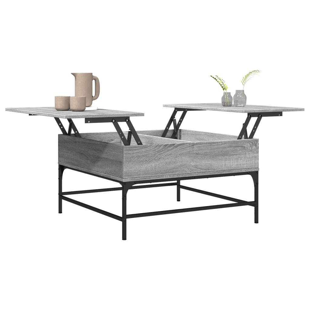  Coffee Table, Grey Sonoma Oak, 80x80x45 Cm