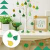 Patrick's Day Shamrocks Ornament,Good Luck Clovers Hanging Baubles Trefoil Pendants Decoration for Keyring Tree Shelf