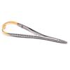 Dentistry Straight Head Needle Holder Forceps Curved Gold Plated Handle Stainless Steel Orthodontic Plier Surgical Instrument