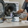 Washing Machine Pump Assembly for Replacement Work, Aftermarket ABS Replacement Part with White Housing, Integrated Mounting Flange and Tabs