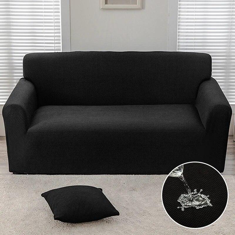 

Эластичный чехол на диван для гостиной, однотонный, водонепроницаемый, кукурузный бархат, все включено, жаккардовый, утолщенный, универсальный S ( AF-90-140cm)1pc