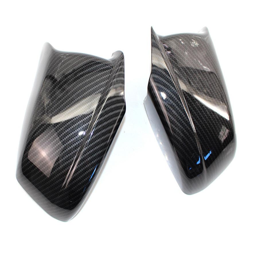 Carbon Fiber Look Door Side Wing Mirror Cover Cap For BMW 5 Series F10/F11/F18 Pre-LCI 2011-2013