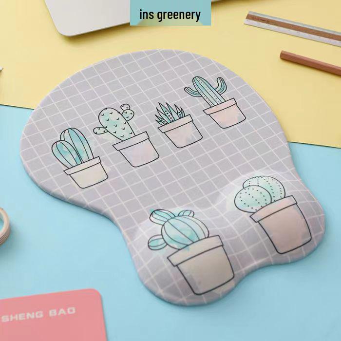 3D Cute Cartoon Silicone Wrist Rest Mouse Pad with Memory Foam