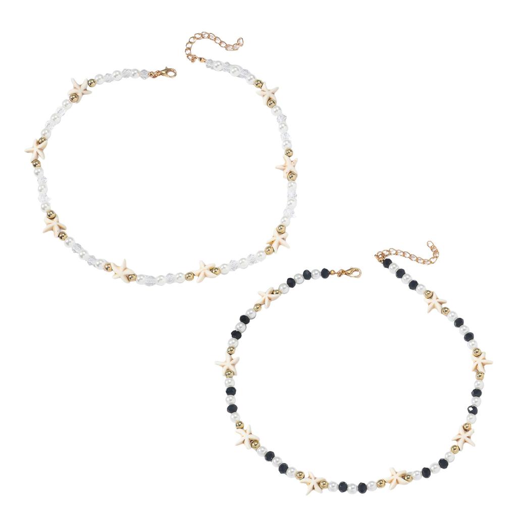 Beach Vacation Jewelry Delicate Ocean Beads Necklace Comfortable Neck Jewelry Suitable for a Marine Inspired Outfit