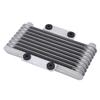 8 Row Motorcycle Oil Radiator Silver 125ml Low Wear Strong Power Fit For GY6 125CC‑250CC Motocross ATV