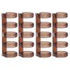 20Pcs Binding Rings Segmented Design Hold 60 Sheets 11mm Binding Thickness Office SuppliesAmber