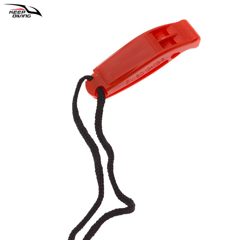 Dual-Frequency Survival Whistle with Anti-lost Lanyard for Water Sports and Emergency Use
