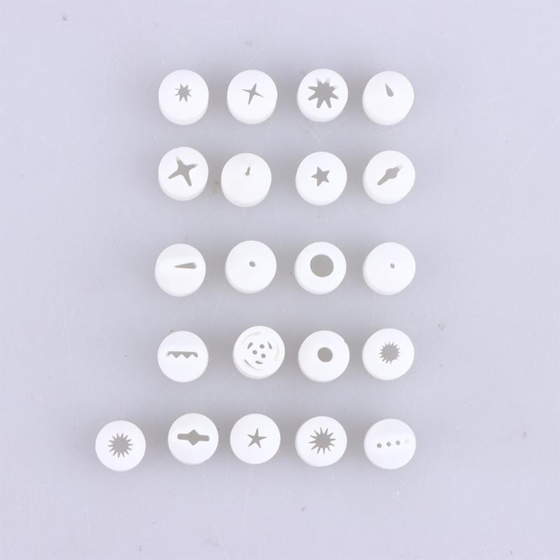 19/21Pcs Set Mini Nozzle For Pottery Clay Dessert Food Toy Milk Cream Clay Diy Miniature Cake Dessert Piping Tip Clay Ceramic
