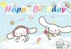 Sanrio Backdrops Banner Rainbow Balloons Cartoon Cinnamoroll Children's Happy Birthday Party Decor Photo Background Booth Props