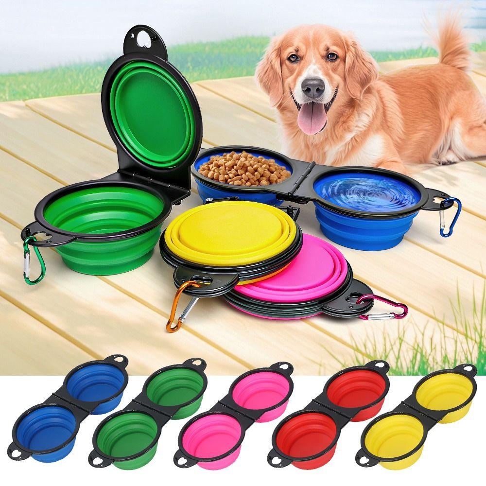 Collapsible Foldable Dog Bowl TPE Puppy Food Container Portable Dog Feeder Dish  Dog