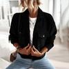 Women's Fashion Casual Loose Solid Color Slim Long-Sleeved Jacket