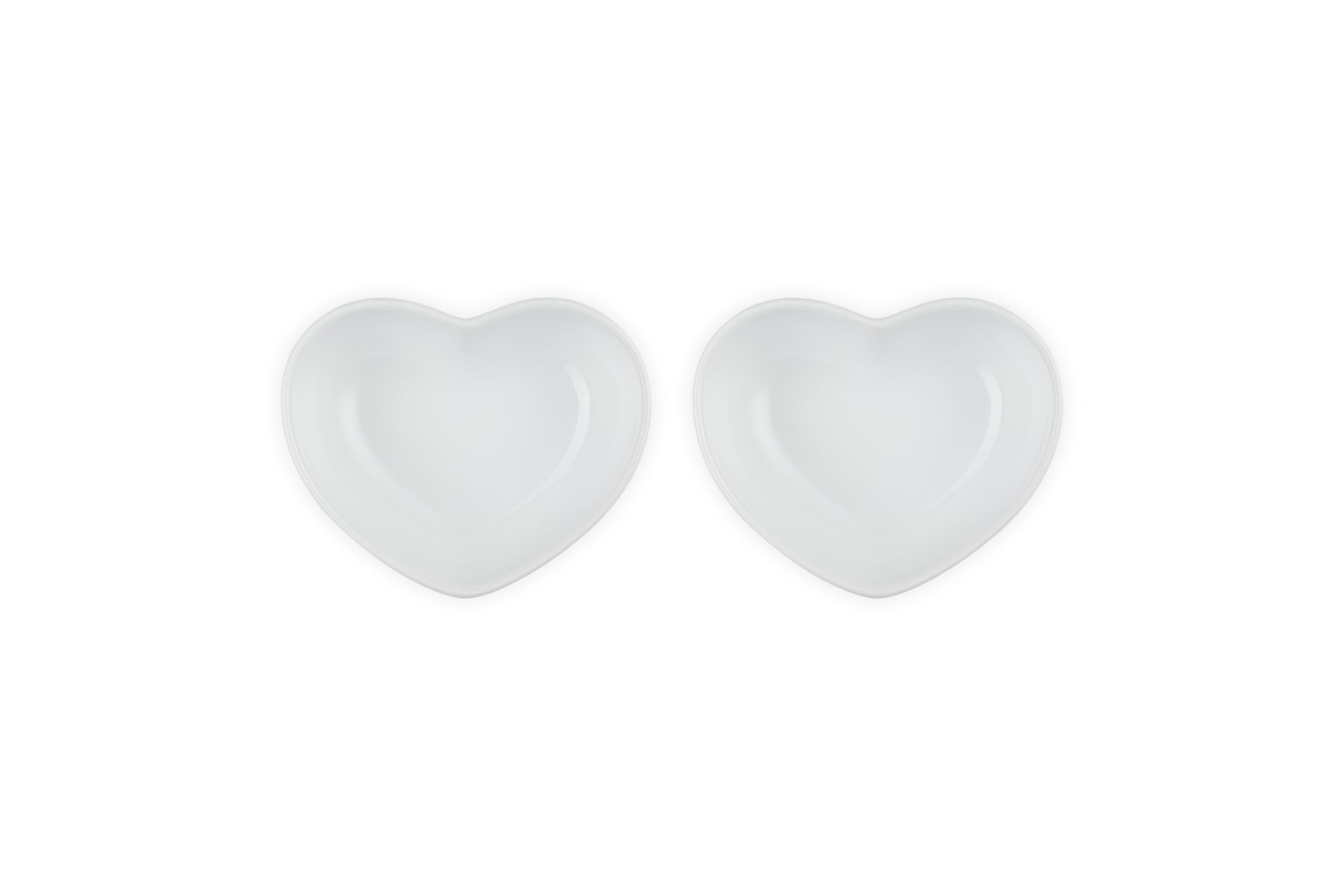 Le Creuset Heart Dish S 2-piece set white luster