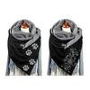 Cotton Scarf for Cold Winter Warm Thick Wrap with Button Soft Scarves for Ladies