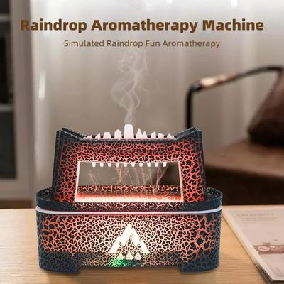 Diffuseur d'Aromathérapie Ultra Silencieux avec 2 Couleurs de Lumière, Minuterie, Design Goutte de Pluie pour la Relaxation, le Yoga, la Méditation | Cadeau Parfait