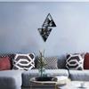 Modern Geometric Black Landscape Metal Wall Art Waterfall Decor for Living Room Office