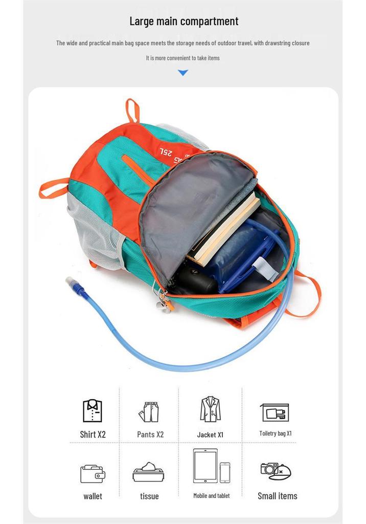 Multifunctional Wear-Resistant Cycling & Travel Backpack with Double Shoulder Straps for Outdoor Adventures