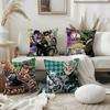 J-Jojo B-Bizarre Adventure Pillow Case Home Dorm Chair Back Short Plush Double-Sided Printing Office Nap Time Cushion Cover