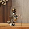 1Pc Retro Brass Broom Moon Witch Ornament Suitable for Home and Office Decoration Halloween Magic Witch Ornament Home Decoration