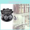Rotatable Spice Rack With Solid Seasoning Bottles For Kitchen Storage And Dining Use