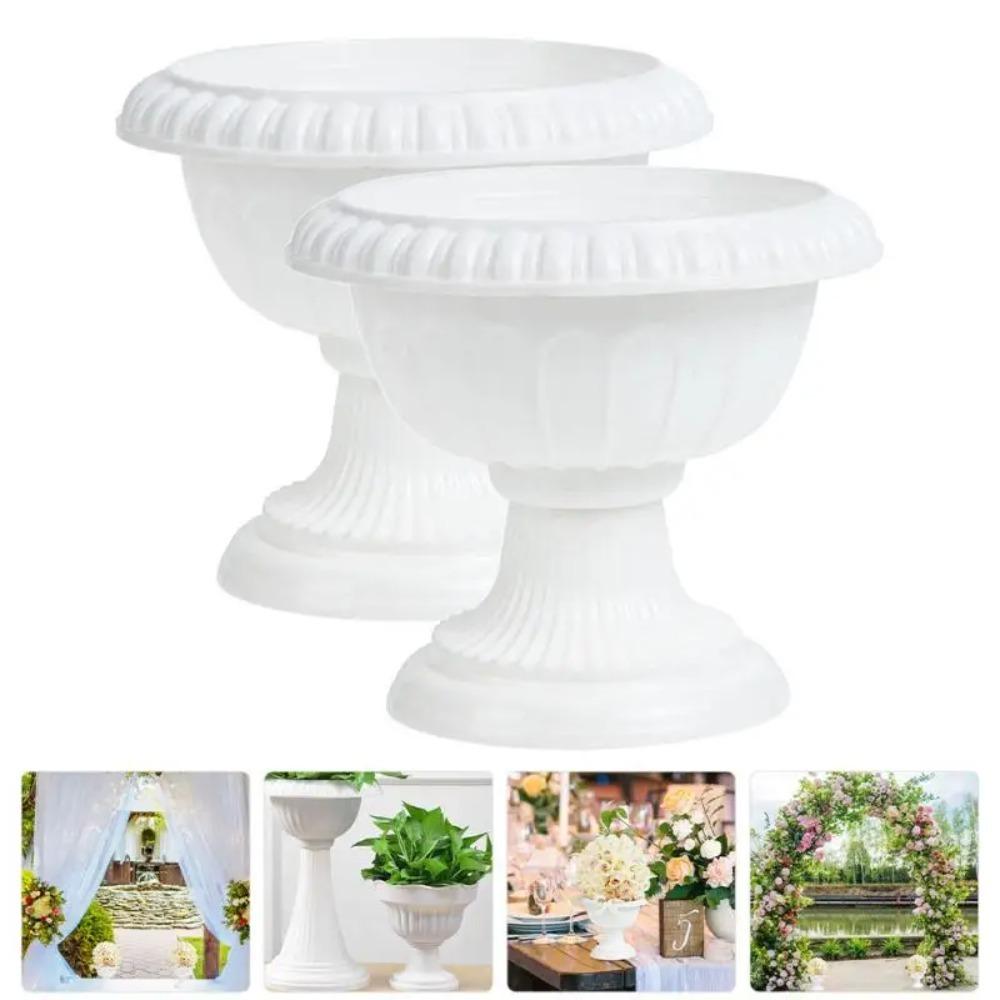 White Porch Planter Retro Succulent Plant Flower Container Outdoor Indoor Decor