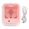 Desktop Fan Pink Low Noise Rechargeable Mini Portable Water Spray Fan with LED Light