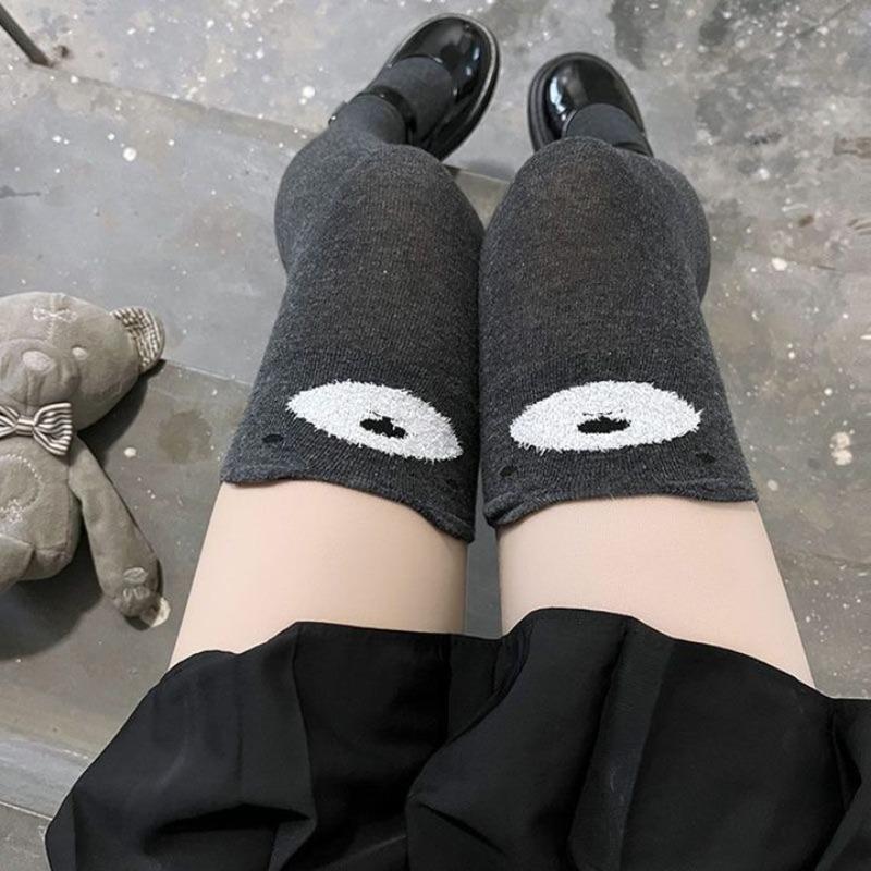 Autumn Winter New Cat Panda Stockings Cute Cartoon Cotton Over Knee Socks Soft Warm Stocking For Kawaii Girls Daily Wear Cosplay