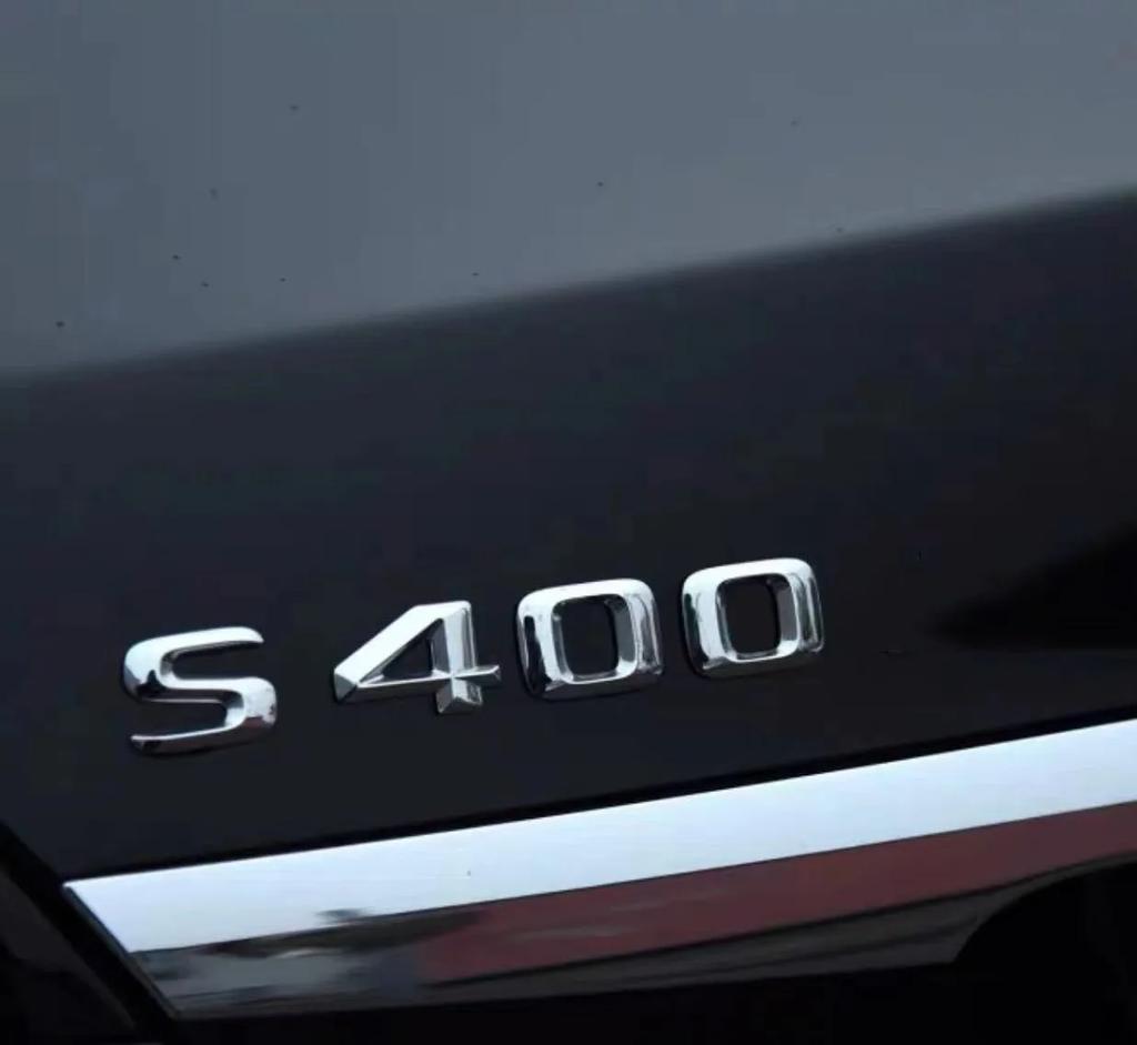 3D Chrome Letters S320L S400L S500 S500L S550 S600 4Matic Top ABS Emblem for Mercedes Benz S Car Trunk Nameplate Logo Sticker
