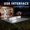 Handheld LED Emergency Light Camping Lamp Magnetic Hook USB Rechargeable Tent Light for Power Outage Hiking with SOS Mode