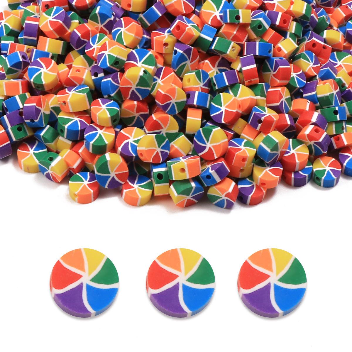 

Handmade Rainbow Candy Beaded Jewelry Kit: Soft Clay Materials for DIY Bracelets, Necklaces, and Wristbands (100 Pieces) RT057
