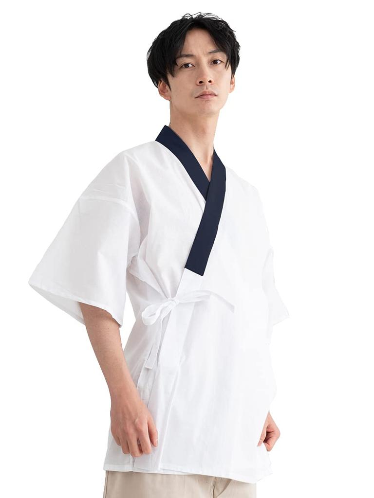 Kimono undershirt with for men [KYOETSU] half-collar (navy, LL)