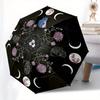 Mystic Moon Phases & Floral Fantasy TapestryUmbrella, Portable 3-Fold Compact Umbrella for Men & Women Gift