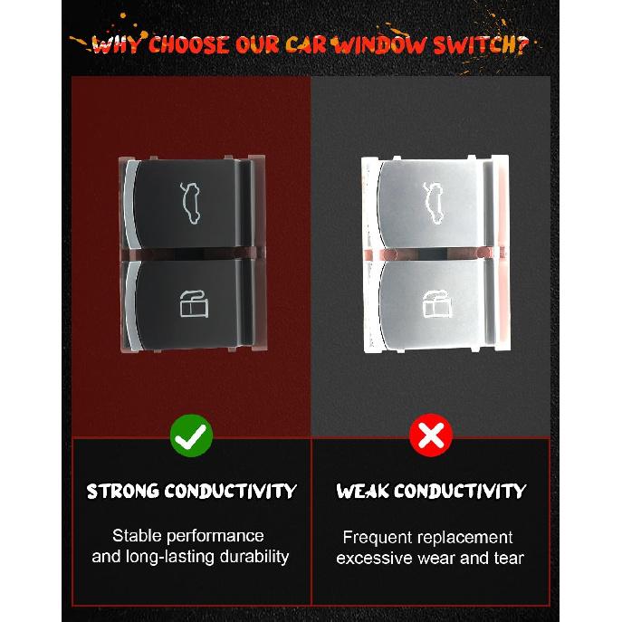 cciyu Release Button Switch, Fuel Tank Door Trunk Release Button Switch 35D959903, 3C0959903B fits for Volkswagen for Jetta MK5 MK6 for Golf MK5 MK6