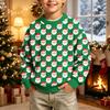 Boys Girls Christmas Print Crewneck Pullover Sweatshirt Casual Comfortable Athletic Top for Holiday