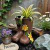 Creative Rain Boots Shape Flower Pot Green Plant Planting Pot Outdoor Courtyard Garden Balcony Flower Pot Flower Decoration